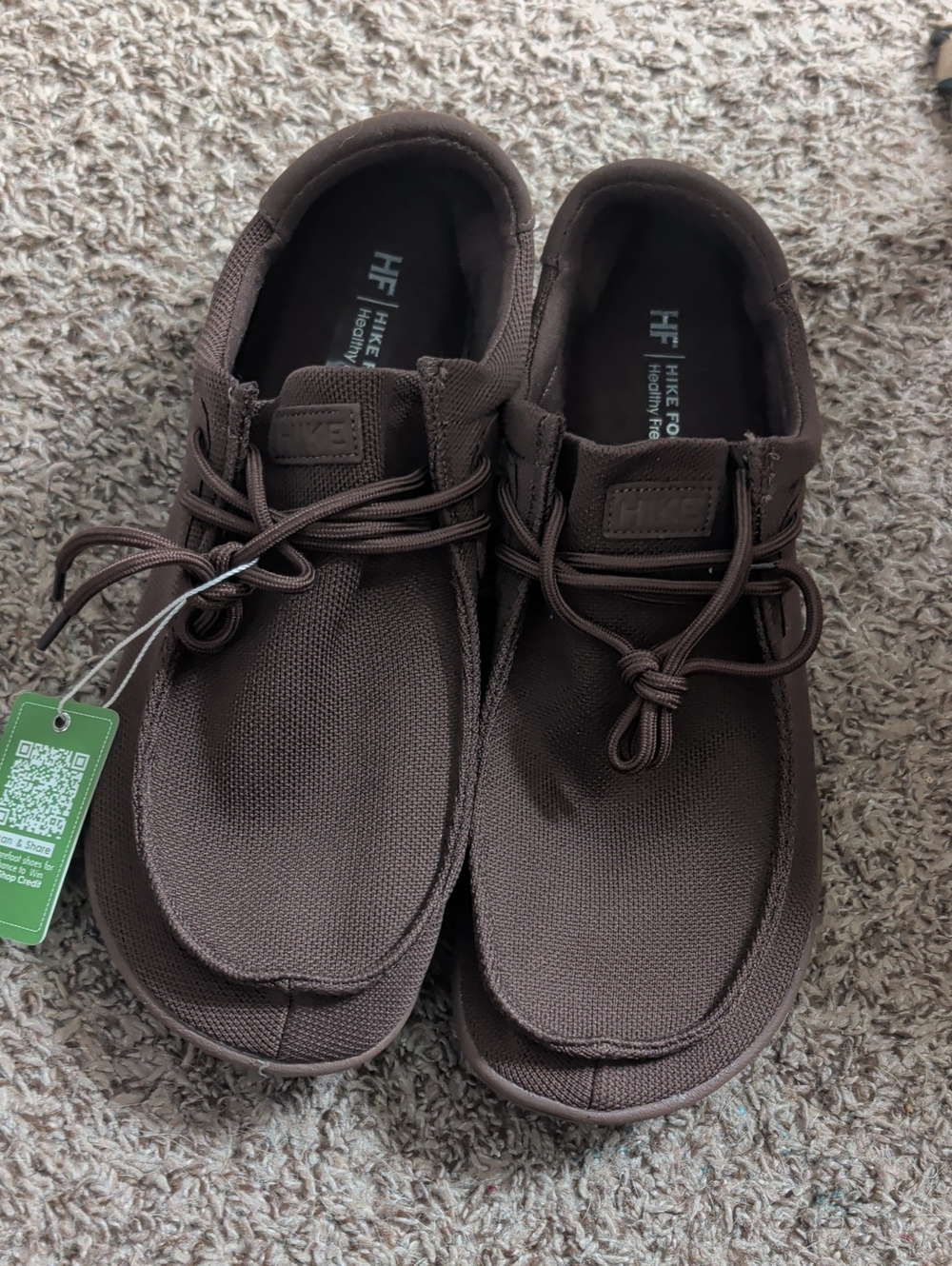 HF Hike For Life Men's Brown Canvas Slip-On Loafers